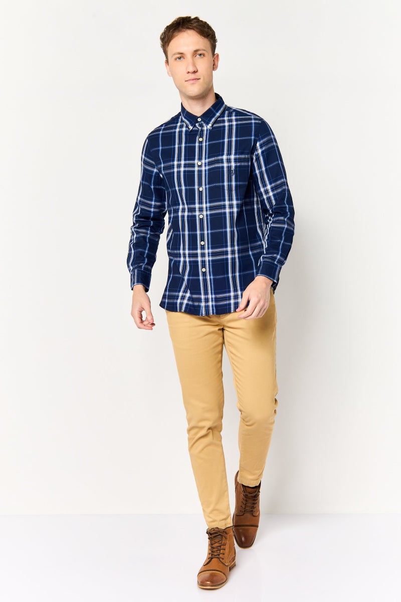 Chaps Men Regular Fit Plaid Long Sleeve Casual Shirt, Multicolor - Image 2